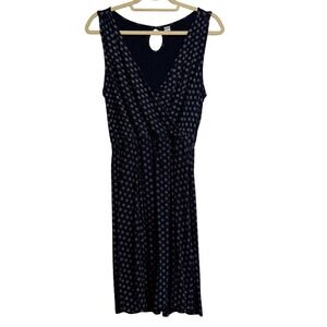 Old Navy Women's Navy Blue Floral Sleeveless V Neck Midi Dress Size‎ M